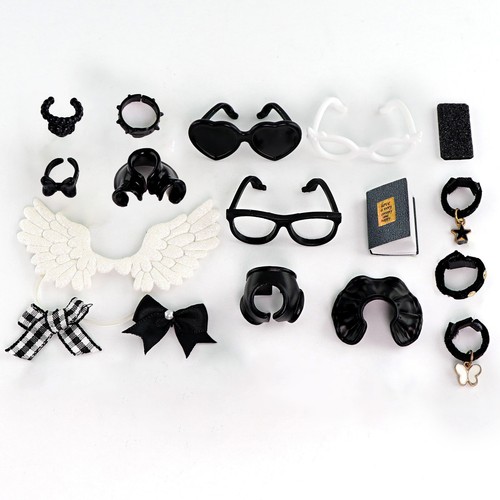 17pcs black lps accessories - black,